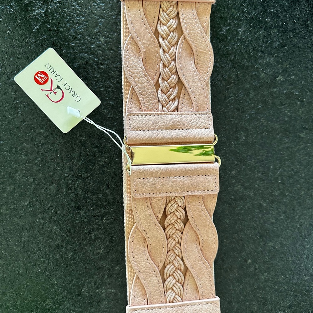 Grace Karin Women's Belt in Blush and Gold